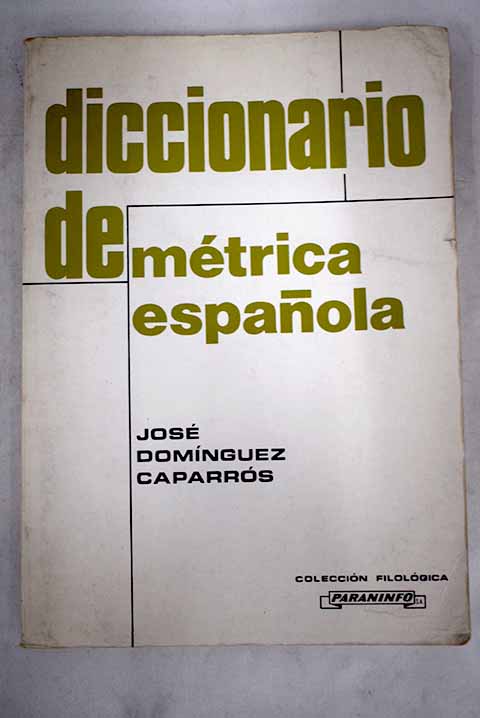Diccionario de métrica española cover