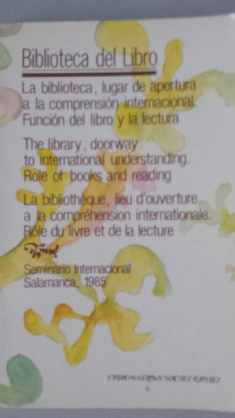 Seminario Internacional La Biblioteca Lugar de Apertura a la Comprensión Internacional