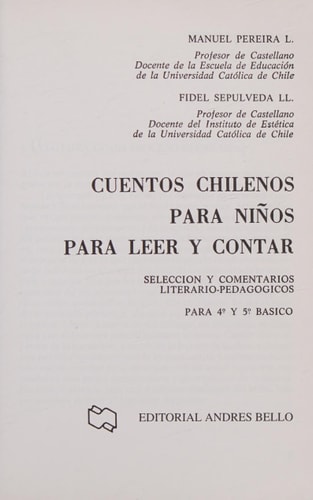 Cuentos chilenos para niños cover