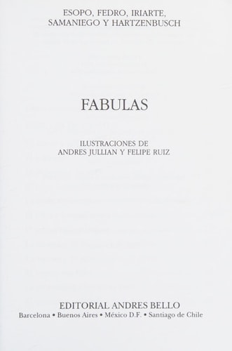 esopo, Fedro, Iriarte, Samaniego y Hartzenbusch