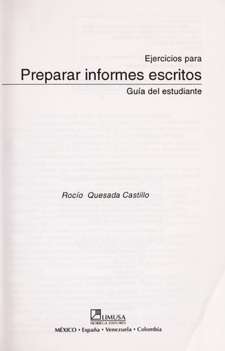 Ejercicios para preparar informes escritos guía del estudiante