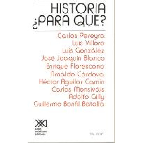 Historia ¿Para qué? cover