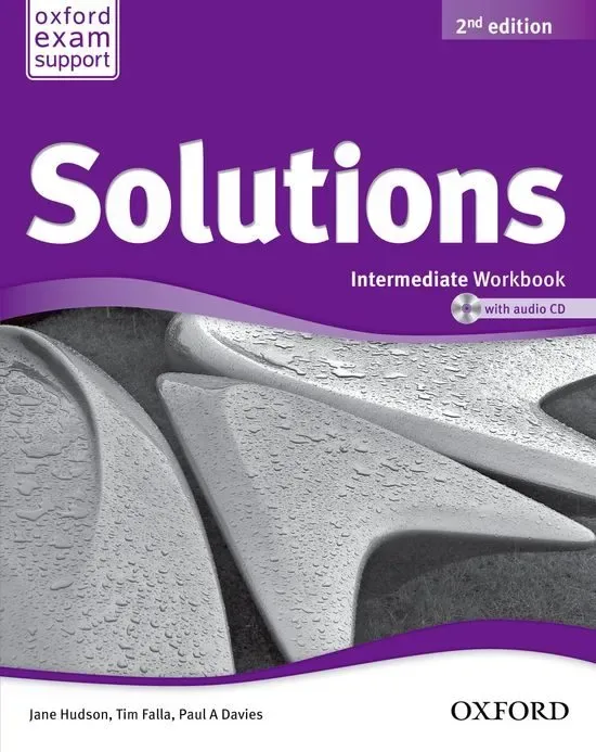 Solutions Intermediate Workbook with audio CD cover