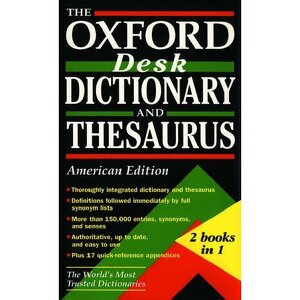 The oxford desk dictionary and thesaurus cover