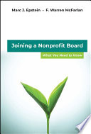 Joining a nonprofit board: