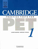 Cambridge Practice Tests for PET 1 Student's book cover