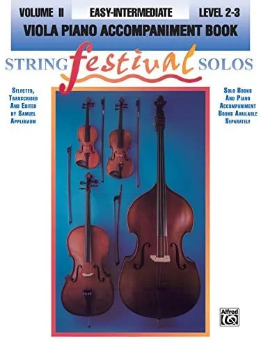 String Festival Solos, Vol 2 Viola Piano Accompaniment book cover