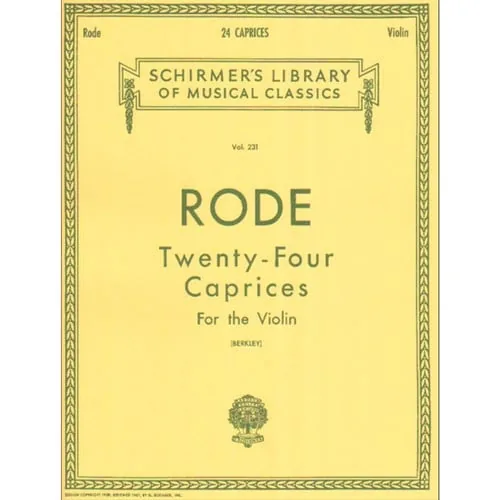 24 Caprices Schirmer Library of Classics Volume 231 Violin and Piano cover