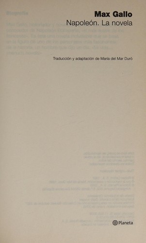 Napoleón. La novela cover