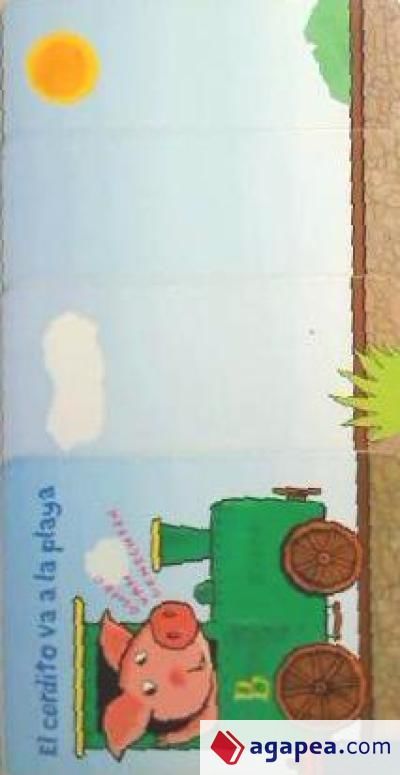 El cerdito va a la playa