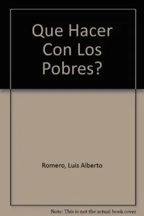 Que hacer con los pobres cover