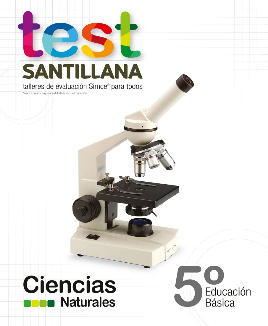 Test Santillana 5° Básico Ciencias Naturales SIMCE cover