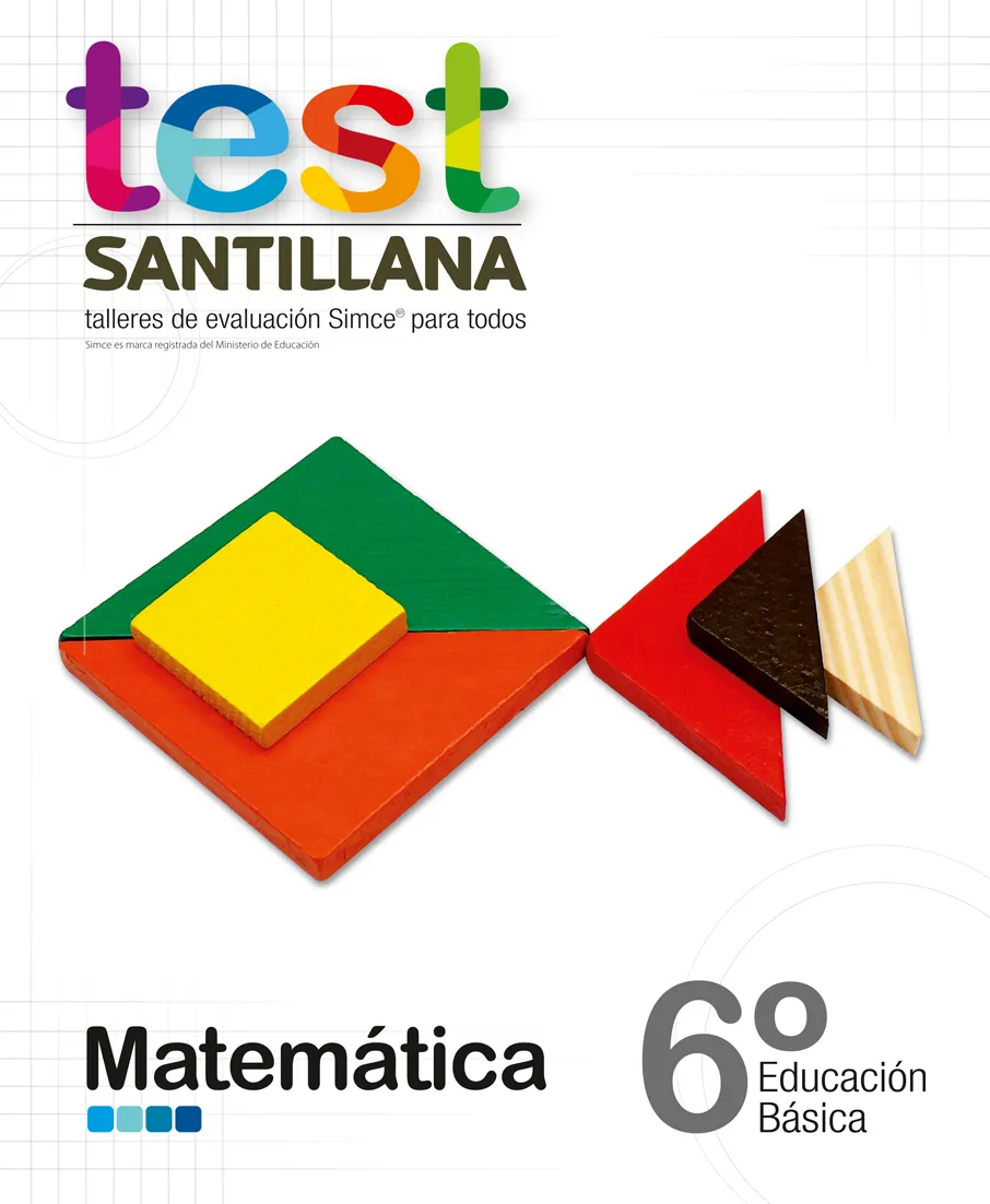 Test Santillana 6° Básico Matemática SIMCE cover
