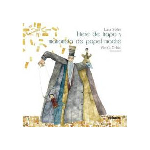 Títere de trapo y marioneta de papel maché