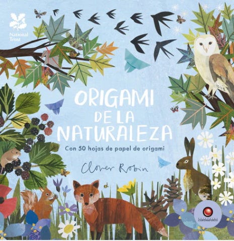 Origami de la naturaleza con 50 hojas de papel de origami cover