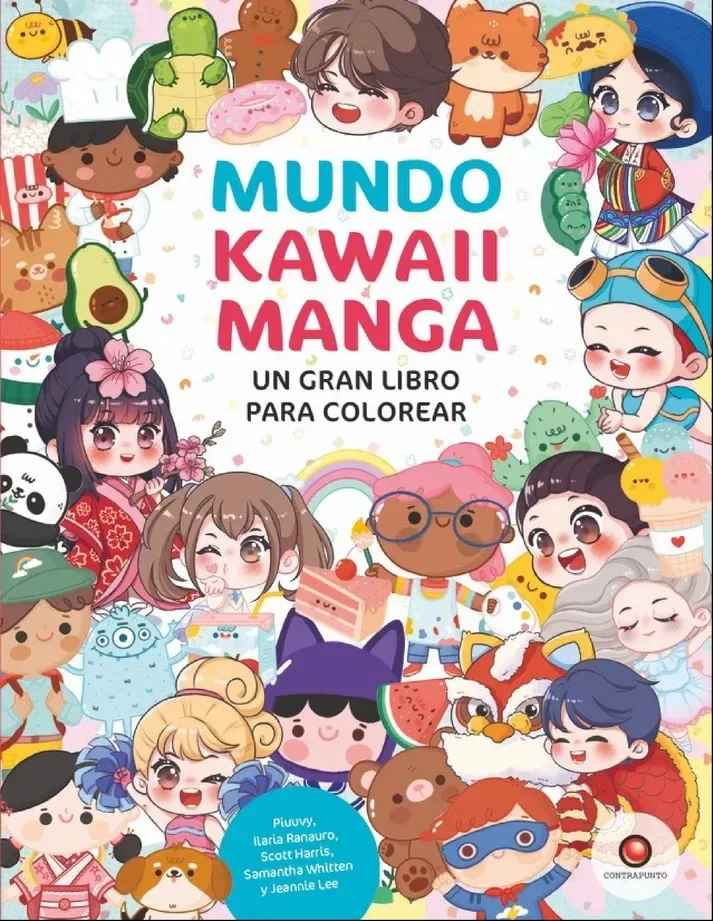 Mundo Kawaii Manga: un gran libro para colorear cover