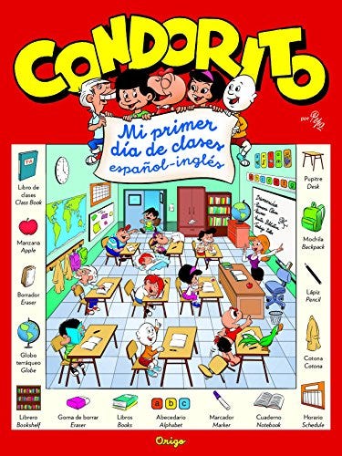 Mi primer día de cláses español-inglés Condorito cover
