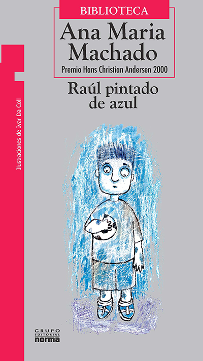 Raúl pintado de azul
