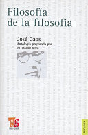 Filosofia de la Filosofia cover