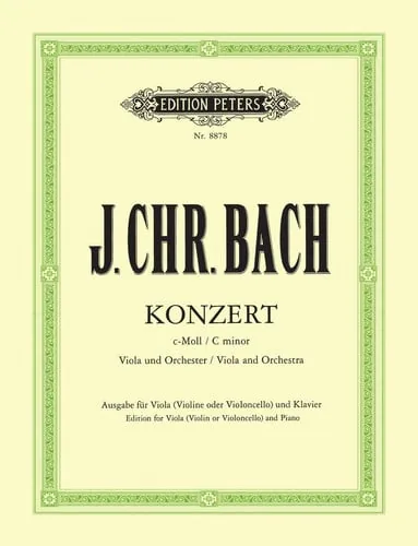 Konzert Für Viola und Orchester C-Moll Ausgabe Für Viola [Violine/Violoncello] und Klavier cover
