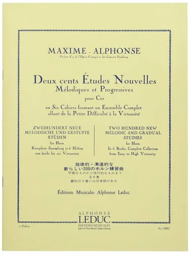 Alphonse: 200 New Melodic and Gradual Etudes - Volume 1 cover