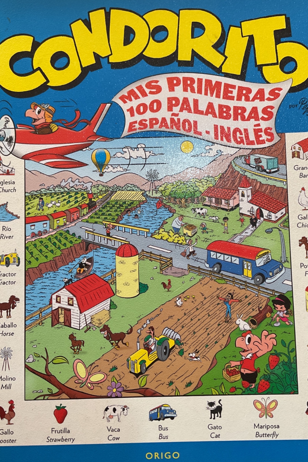 Portada de Condorito mis primeras 100 palabras español-inglés, de Anónimo